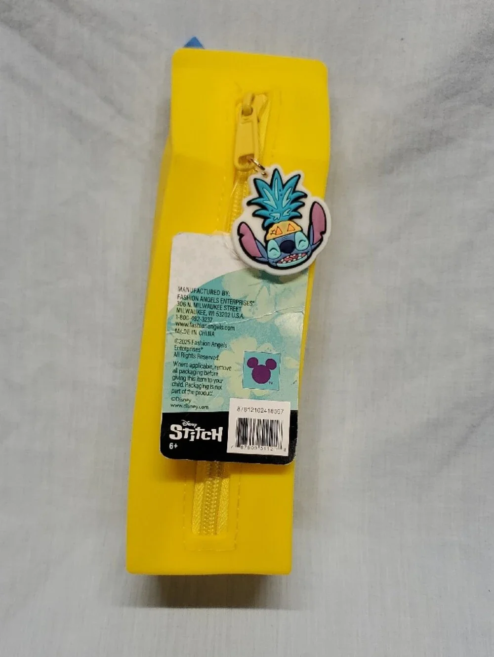 Disney Stitch Pineapple Juice Kids Pouch - Yellow & Blue